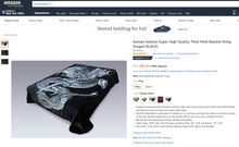 Load image into Gallery viewer, Solaron Super High Quality Thick Mink DRAGON Blanket