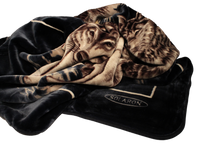 Load image into Gallery viewer, SOLARON 3 Wolves Wolf Blanket