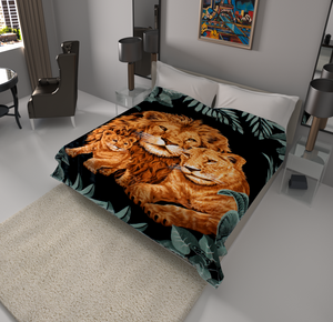 SOLARON 3 Lions Blanket