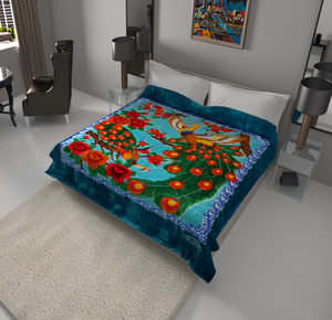 SOLARON Peacock Blanket