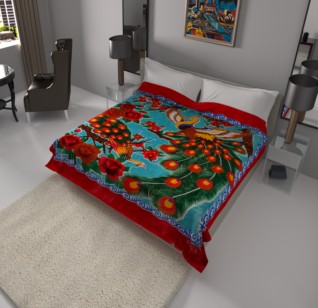 SOLARON Peacock Blanket